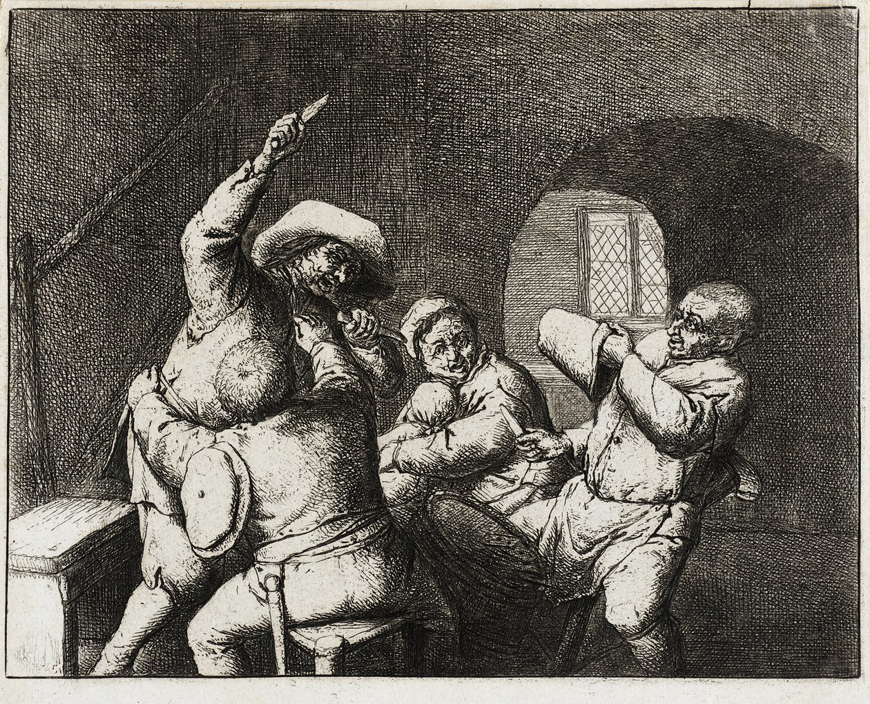 A parasztok veszekedése alkotó: Adriaen van Ostade