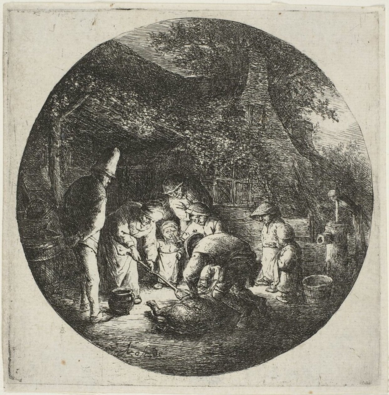 The Pigkillers alkotó: Adriaen van Ostade