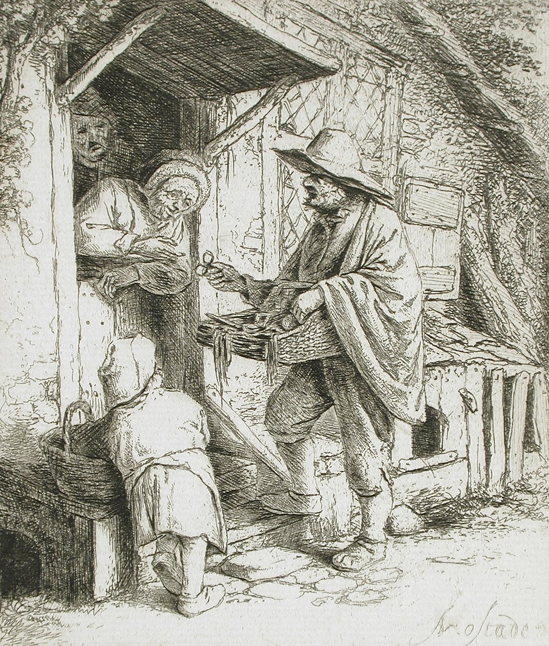 A szemüvegárus alkotó: Adriaen van Ostade
