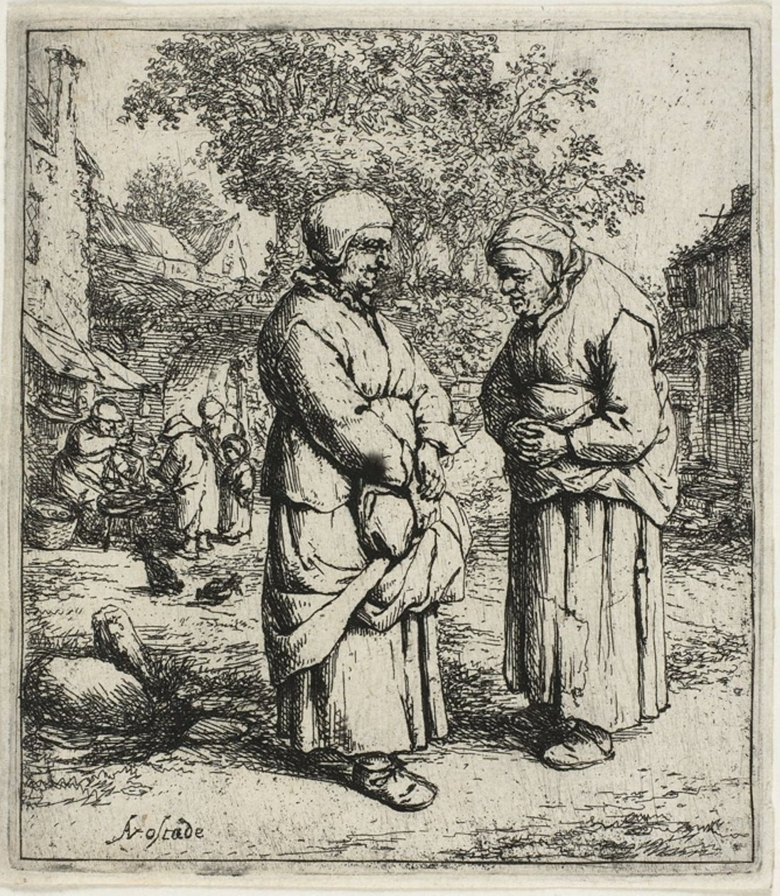 A két pletyka alkotó: Adriaen van Ostade