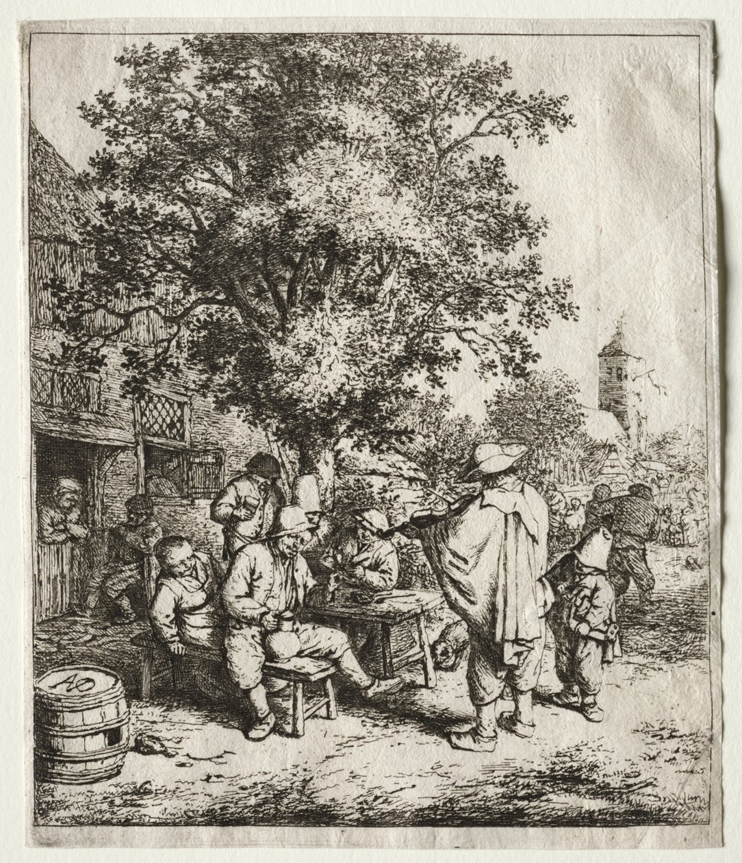 A hegedűs és a rohanós fiú alkotó: Adriaen van Ostade
