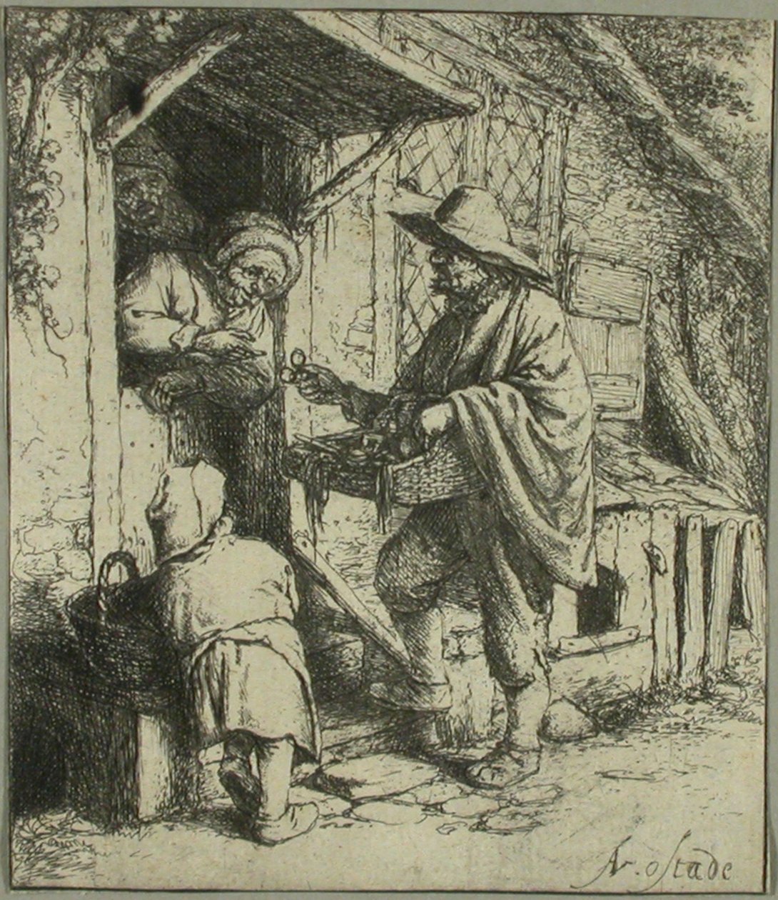 A szemüvegárus alkotó: Adriaen van Ostade