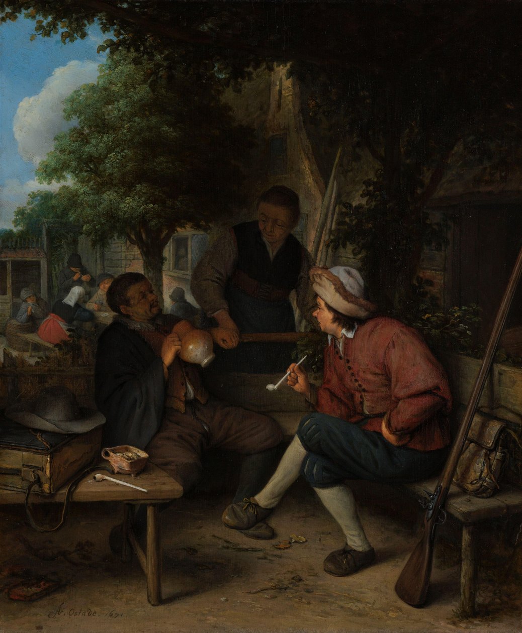 Utazók a nyugalomban alkotó: Adriaen van Ostade