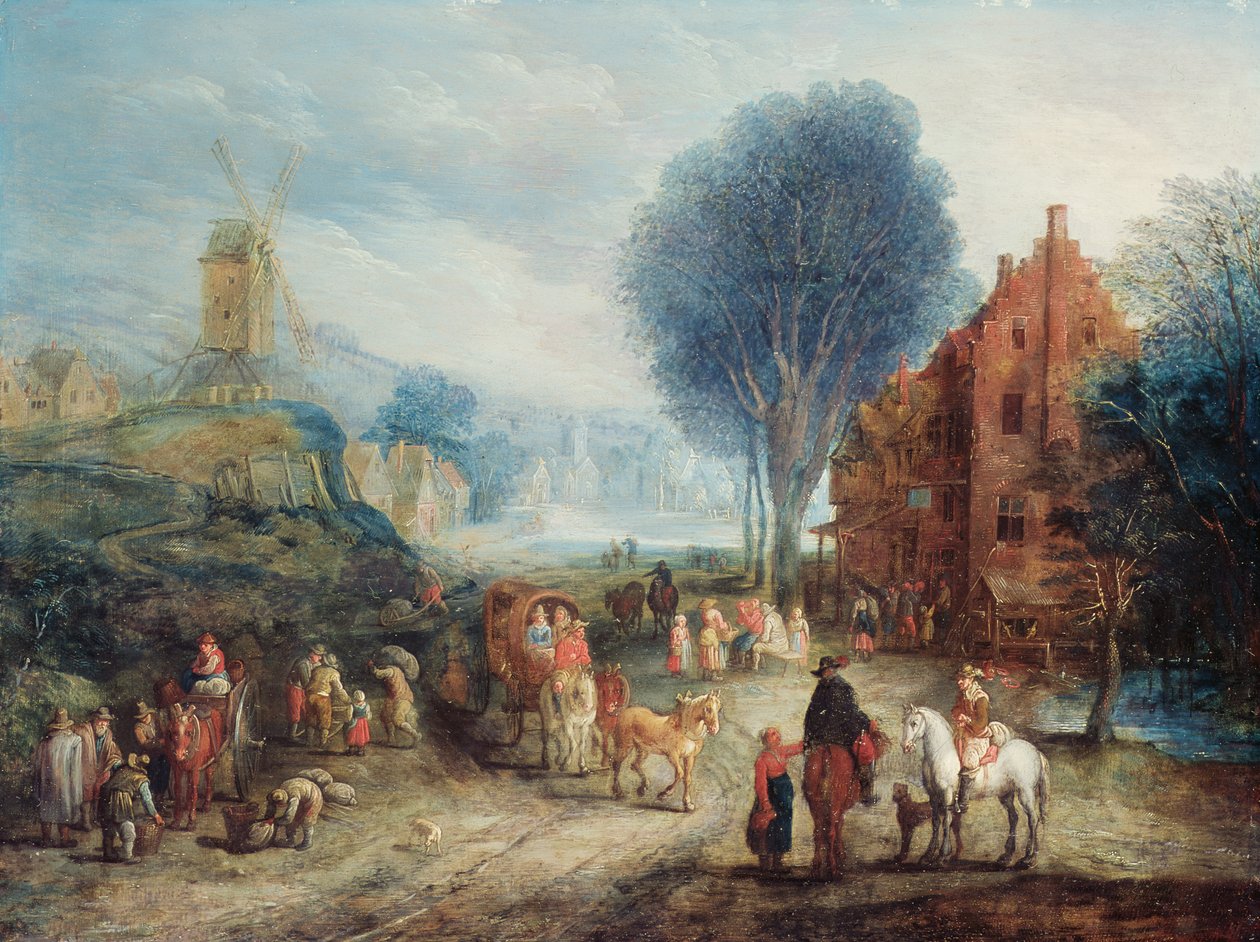Vidéki jelenet alkotó: Adriaen van Stalbemt