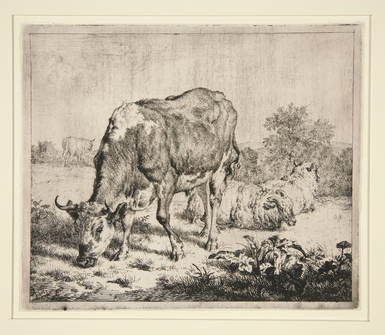 A marhapite és a három bárány alkotó: Adriaen van de Velde