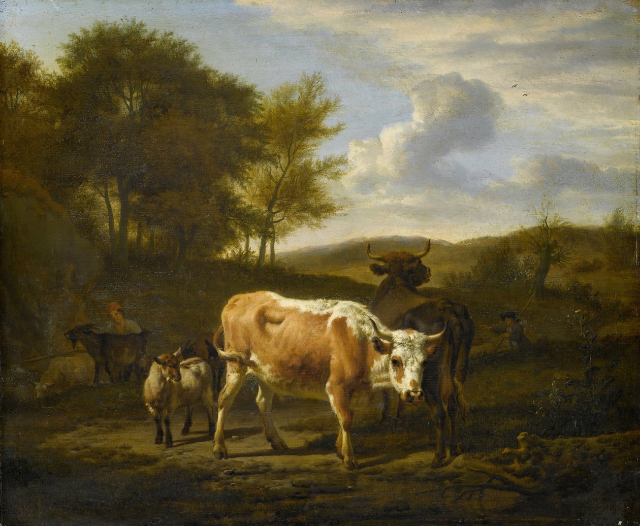 Hegyvidéki táj tehenekkel, 1663 alkotó: Adriaen van de Velde