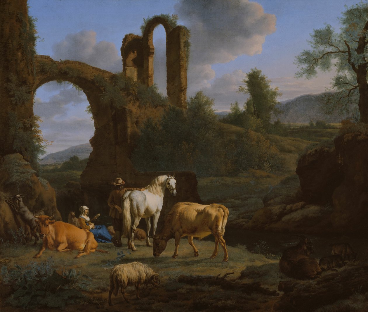 Lelkészi táj romokkal alkotó: Adriaen van de Velde