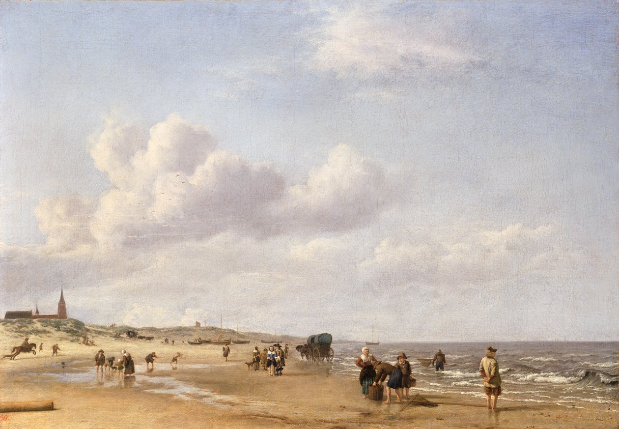 A scheveningeni tengerpart, 1658 alkotó: Adriaen van de Velde