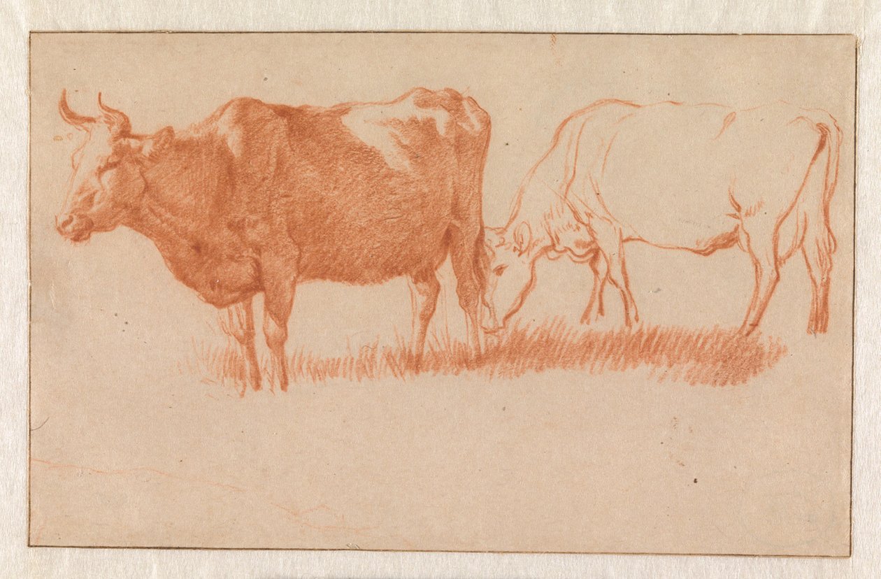 Két tehén alkotó: Adriaen van de Velde