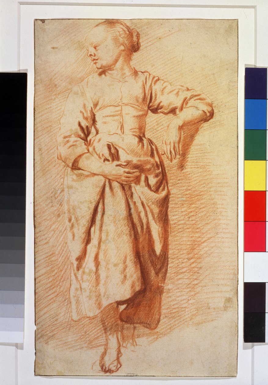 Nő paraszti ruhában. 1670-1675 (kréta) alkotó: Adriaen van de Velde