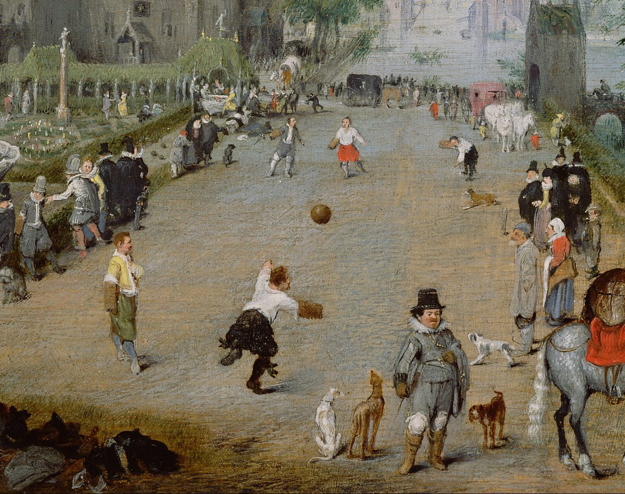 Jeu de paume egy vidéki palota előtt alkotó: Adriaen van de Venne