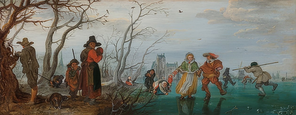 Tél (öröm a jégen). 1625 alkotó: Adriaen van de Venne