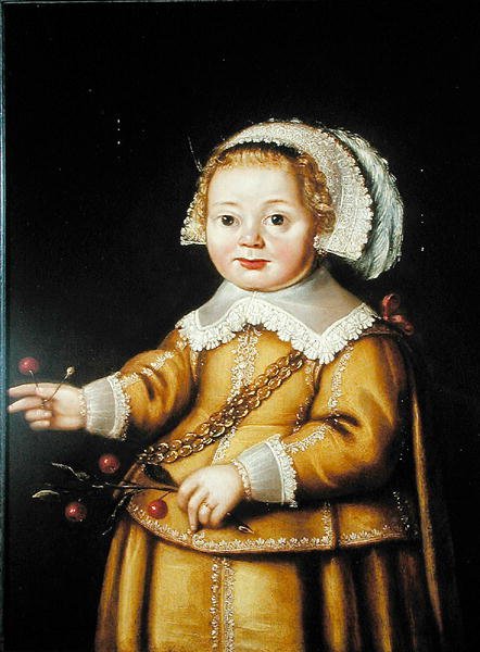 Anne Gibson gyermekkori portréja (olaj, tábla) alkotó: Adriaen van der Linde