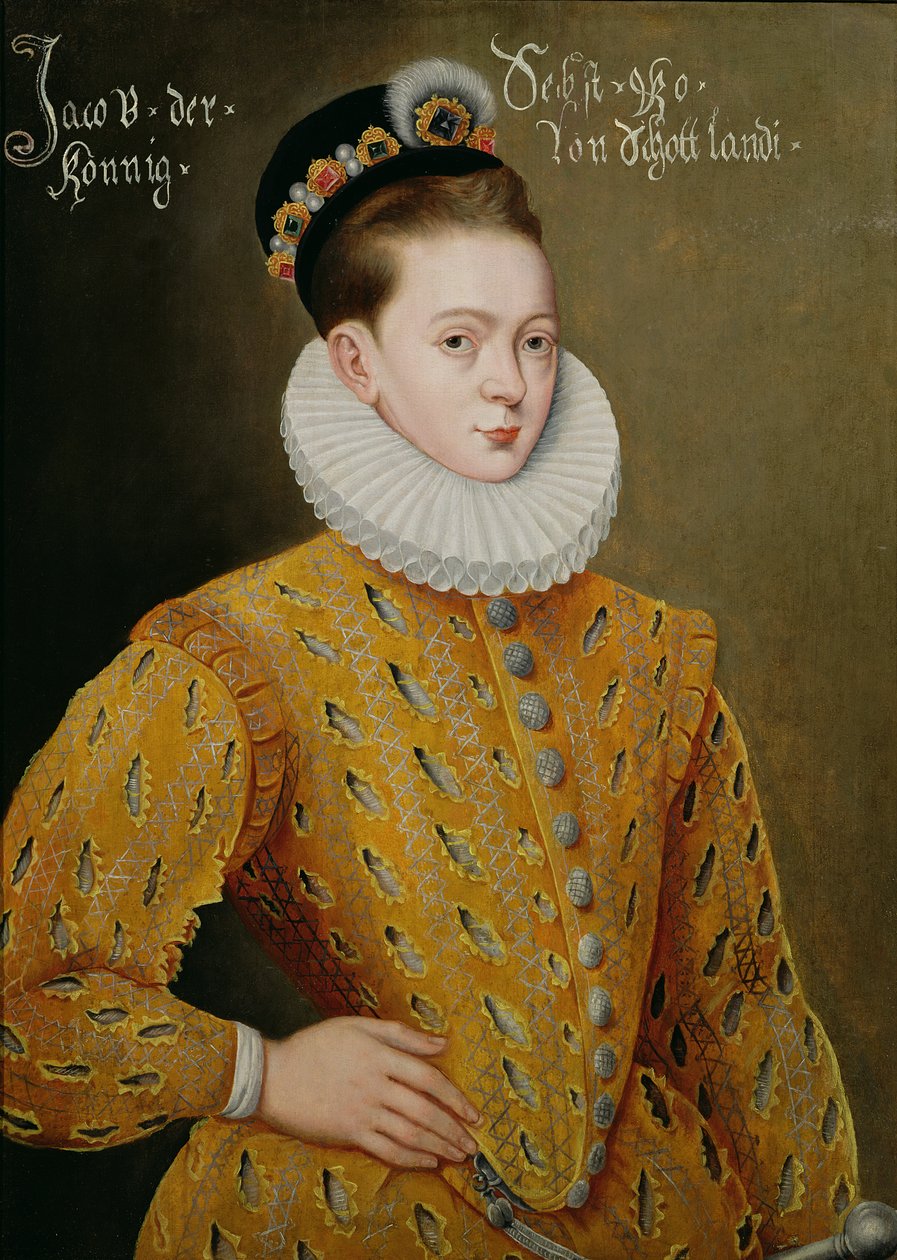 I. Jakab angol és VI. Jakab skót portréja (1566-1625), állítólag a házassági portré, amelyet a dán udvarnak küldtek el Anne, leendő feleségének elcsábítására. alkotó: Adrian Vanson