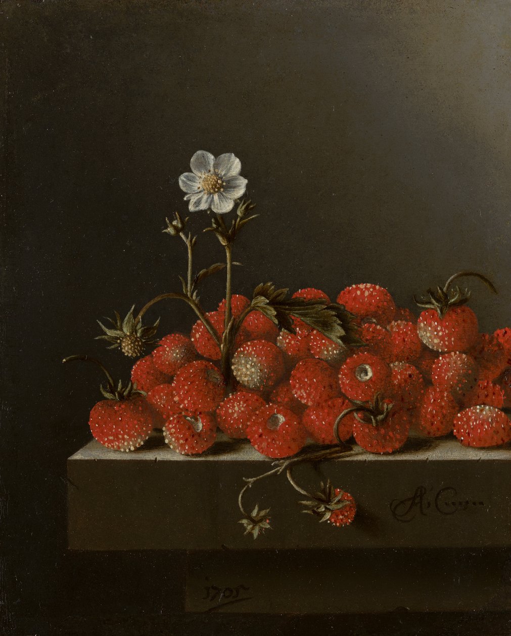 Csendélet vadeperrel, 1705 (olaj, papír, panel) alkotó: Adrian Coorte
