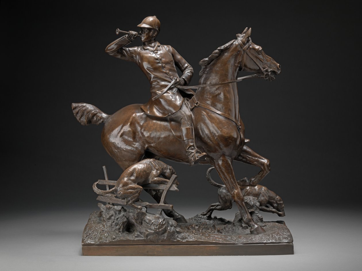 Gone Away – Egy vadászcsoport, 1887 körül (bronz) alkotó: Adrian Jones