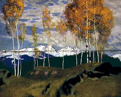 Hó a Dolomitokban (olaj a panelen) alkotó: Adrian Scott Stokes