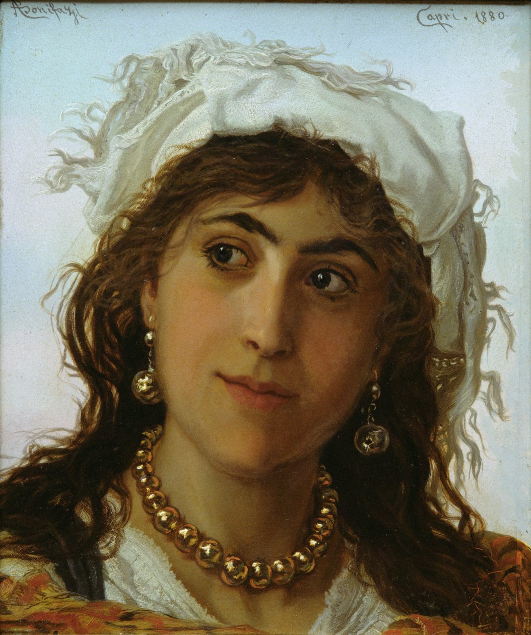 Egy lány Capriból, 1880 alkotó: Adriano Bonifazi