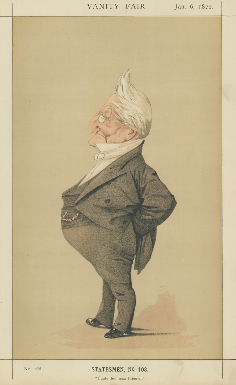 Adolphe Thiers (színes litográfia) alkotó: Adriano Cecioni