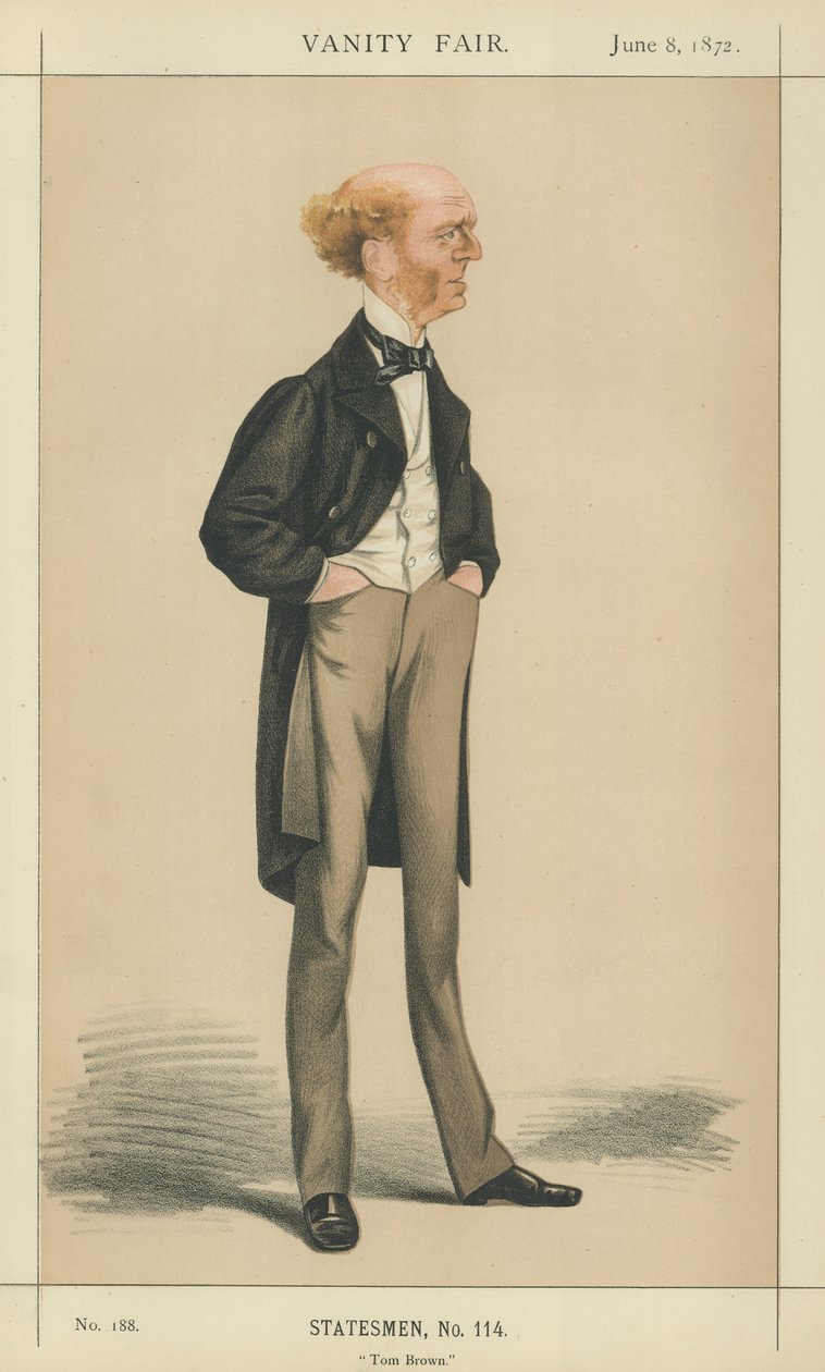 Thomas Hughes úr (színes litográfia) alkotó: Adriano Cecioni