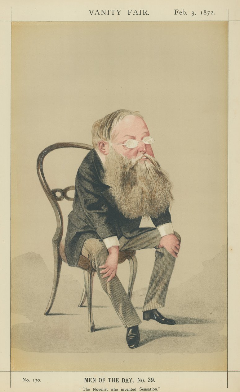 Mr Wilkie Collins (színes litográfia) alkotó: Adriano Cecioni