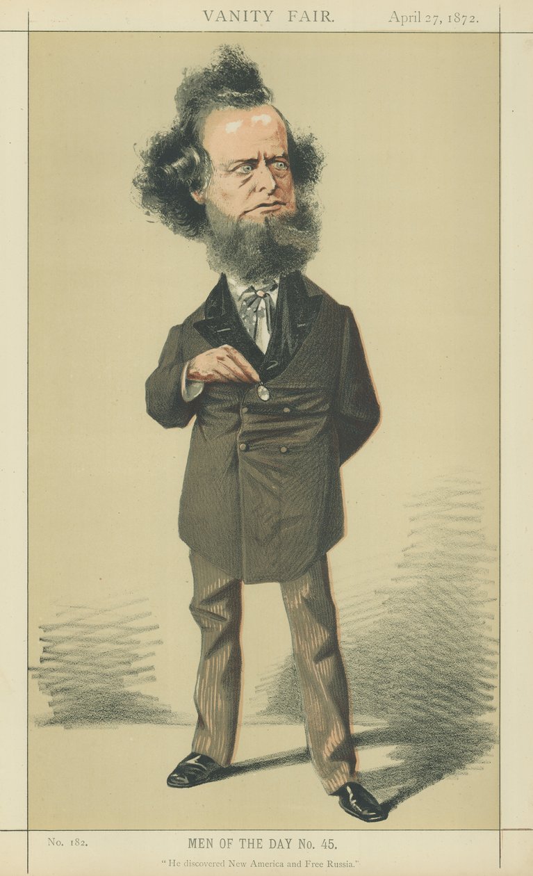 William Hepworth Dixon úr (színes litográfia) alkotó: Adriano Cecioni