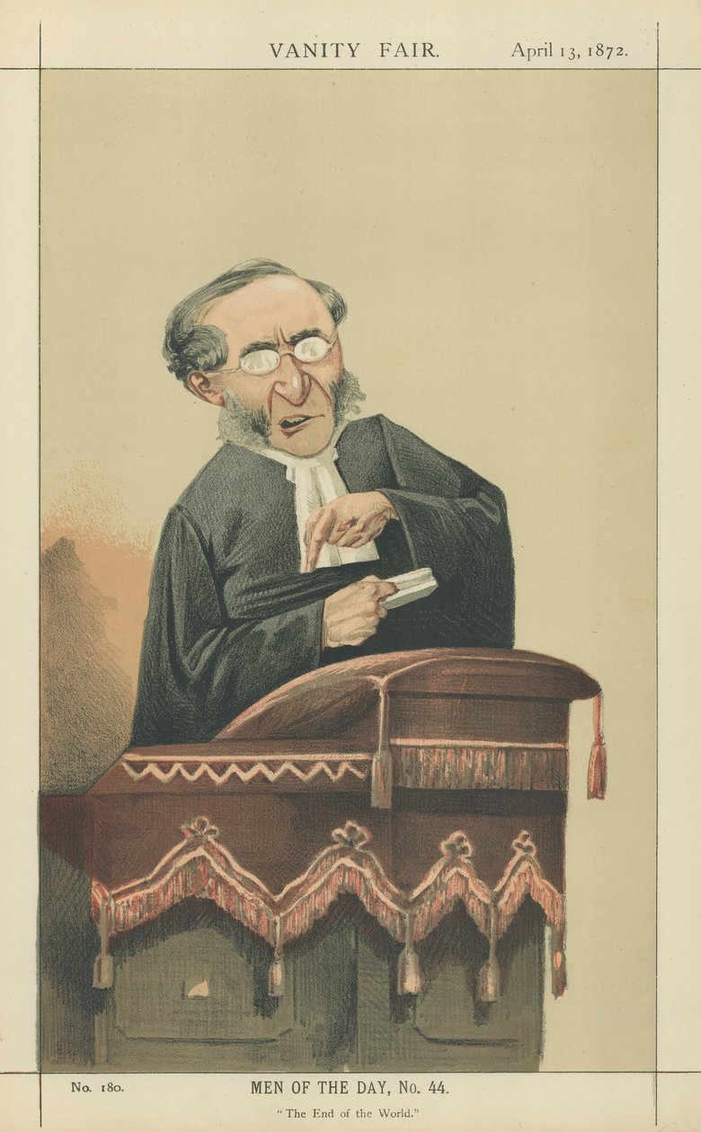 John Cumming tiszteletes (színes litográfia) alkotó: Adriano Cecioni