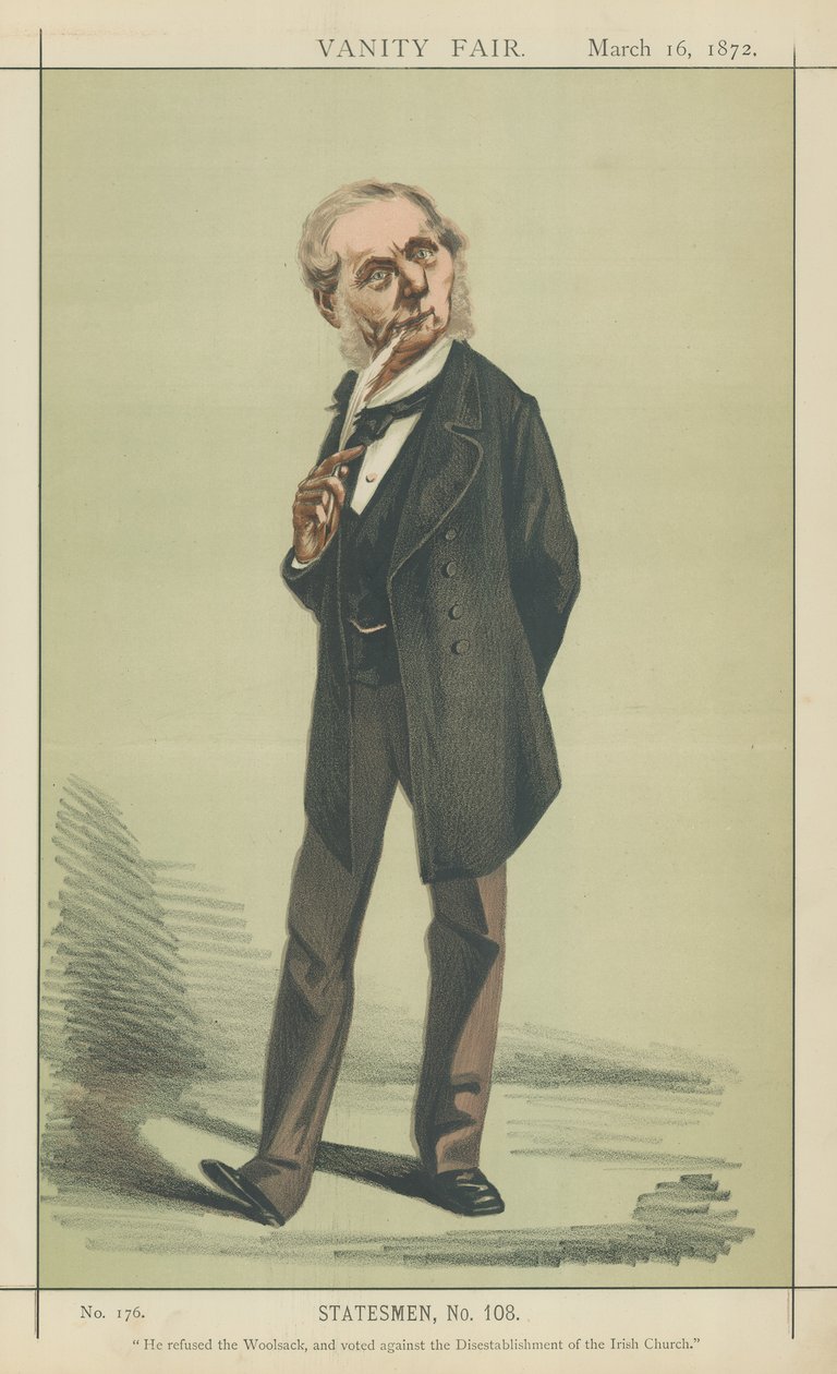 Sir Roundell Palmer (színes litográfia) alkotó: Adriano Cecioni