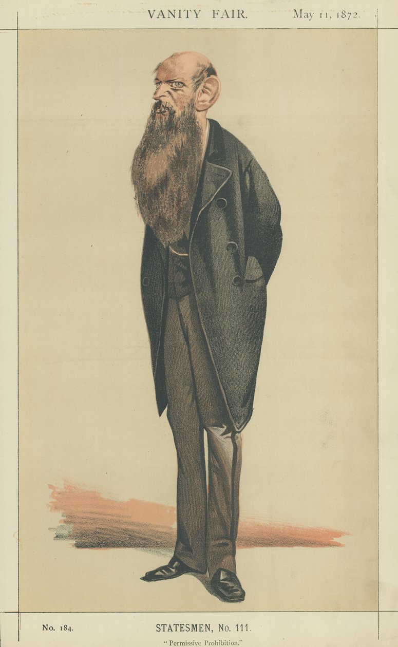 Sir Wilfrid Lawson (színes litográfia) alkotó: Adriano Cecioni