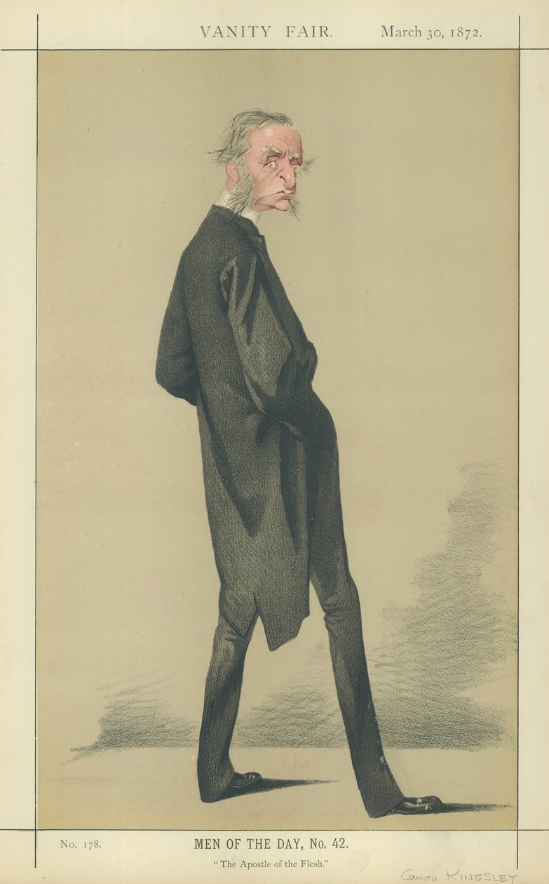 The Reverend Canon Charles Kingsley (színes litográfia) alkotó: Adriano Cecioni