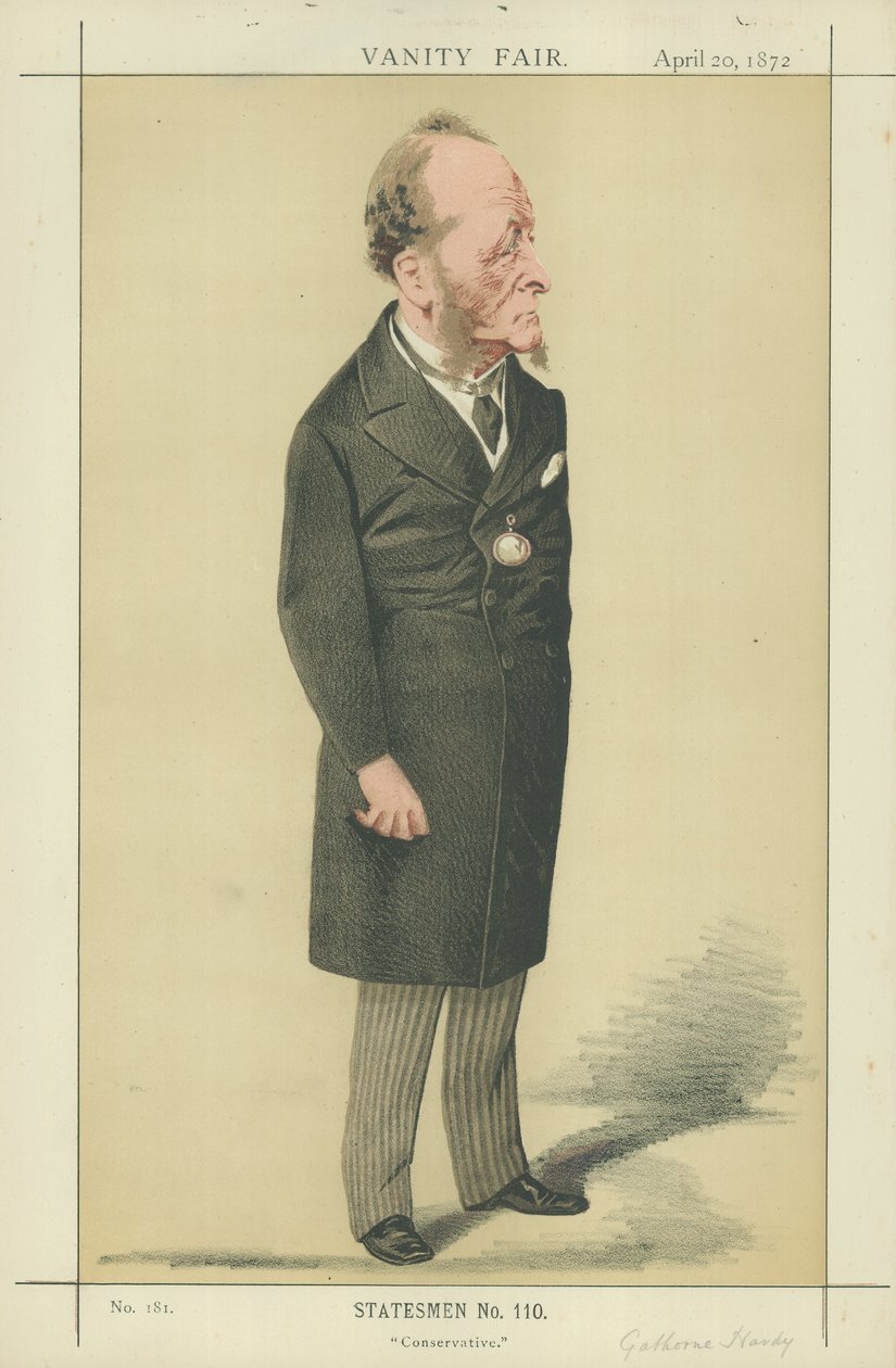The Right Hon Hon Gathorne Hardy (színes litográfia) alkotó: Adriano Cecioni