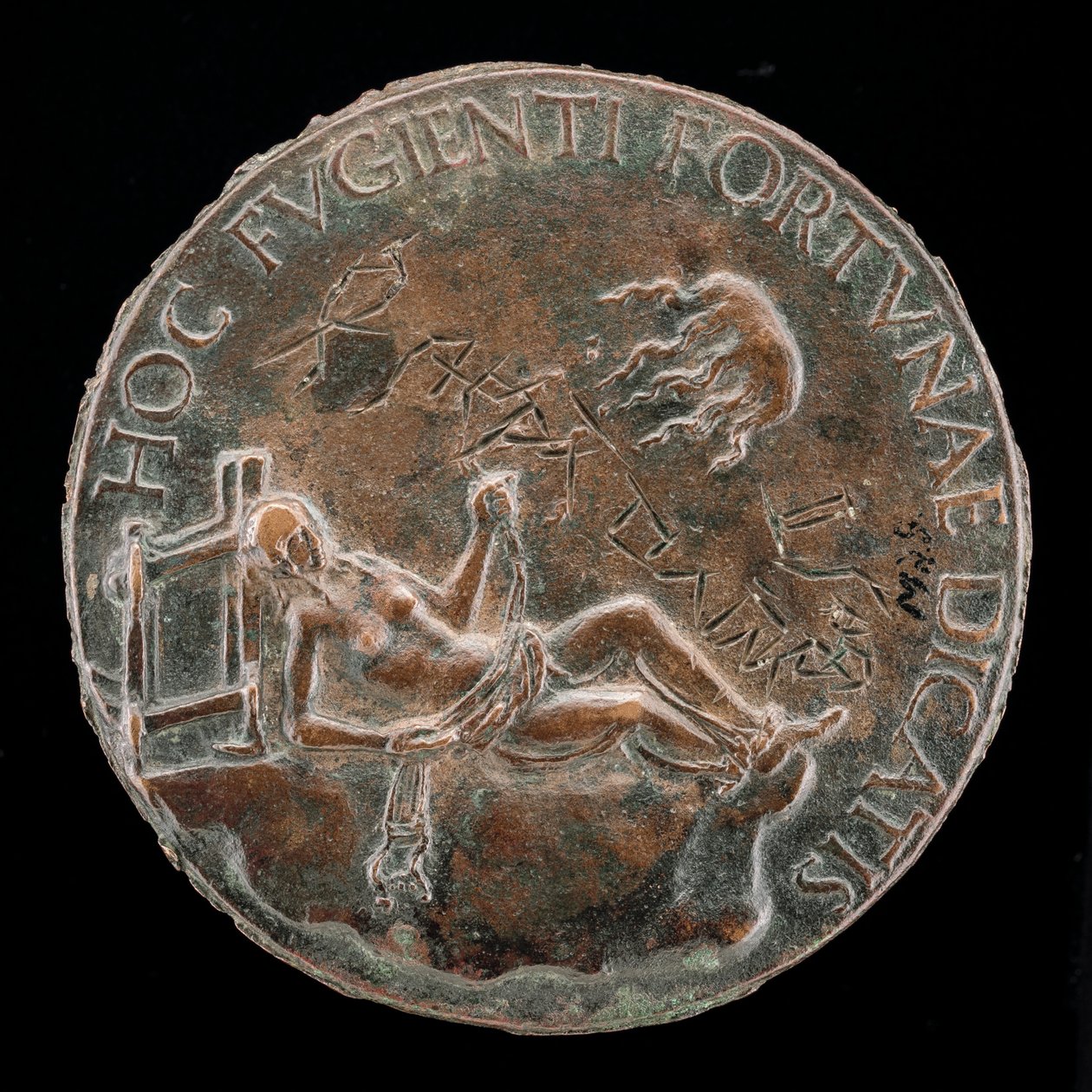 Kantárt tartó női alak [fordítva], valószínűleg 1502 után. alkotó: Adriano Fiorentino