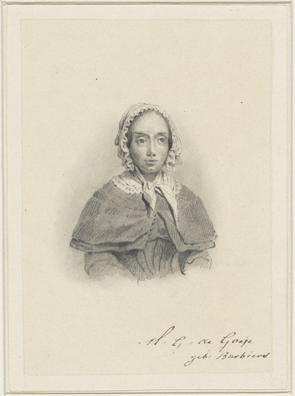 Maria Geertruida de Goeje-Barbiers portréja alkotó: Adrianus Johannes Ehnle