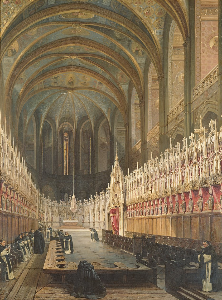 Albi székesegyház belseje, 1832 alkotó: Adrien Dauzats