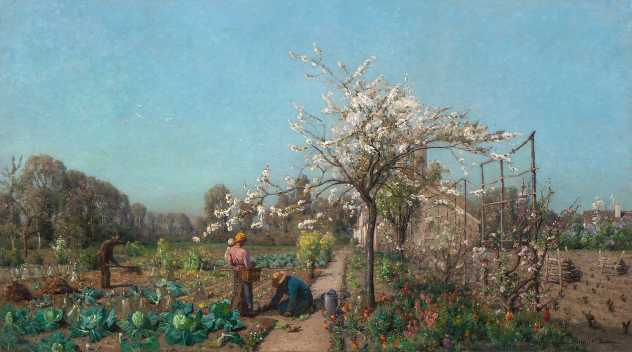 A kert tavasszal, 1885 alkotó: Adrien Louis Demont