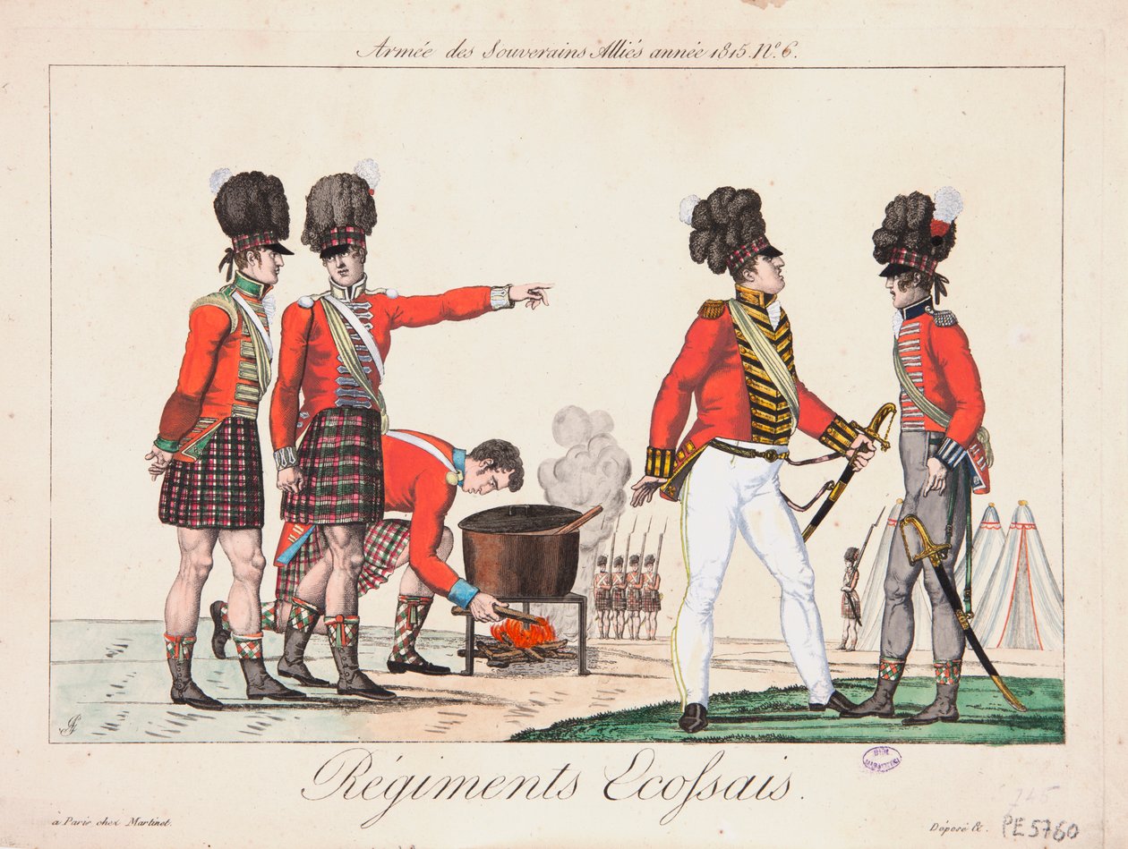 Skót ezredek, Szövetséges Uralkodók Hadserege, 1815 alkotó: Adrien Pierre Francois Godefroy