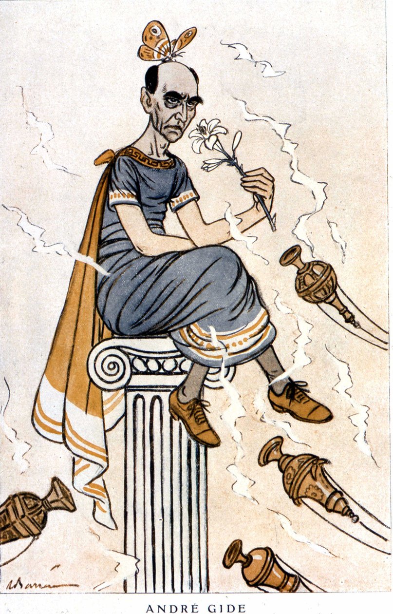 André Gide, avagy "A hím virága"" - Barrère, a "" Fantasio""-ban, 1926. 01. 05. alkotó: Adrien Barrere