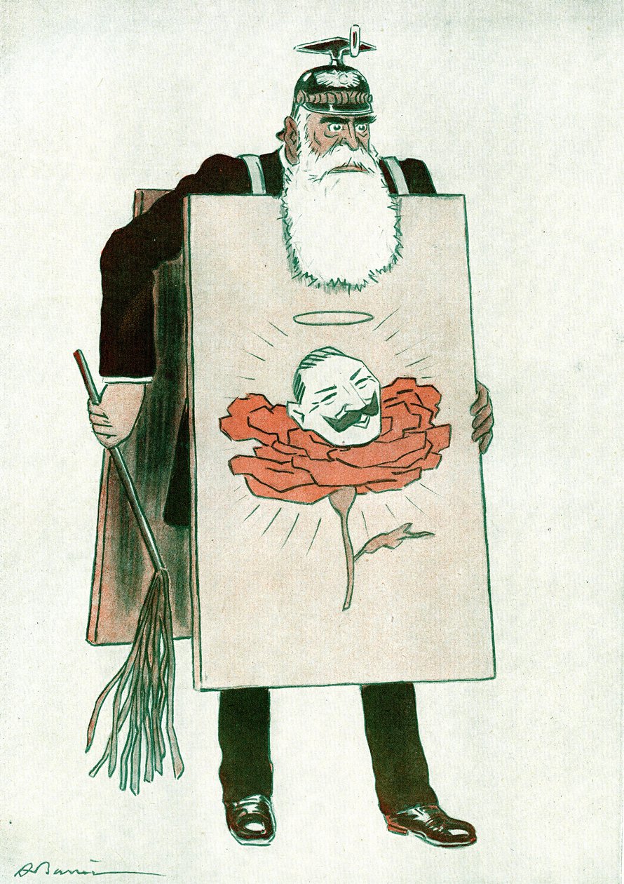 Stephanos Skouloudis görög miniszterelnök rajzfilmje (1836-1928) Adrien Barrere (1874-1931) rajza a Fantasioban 1916.01.10. alkotó: Adrien Barrere