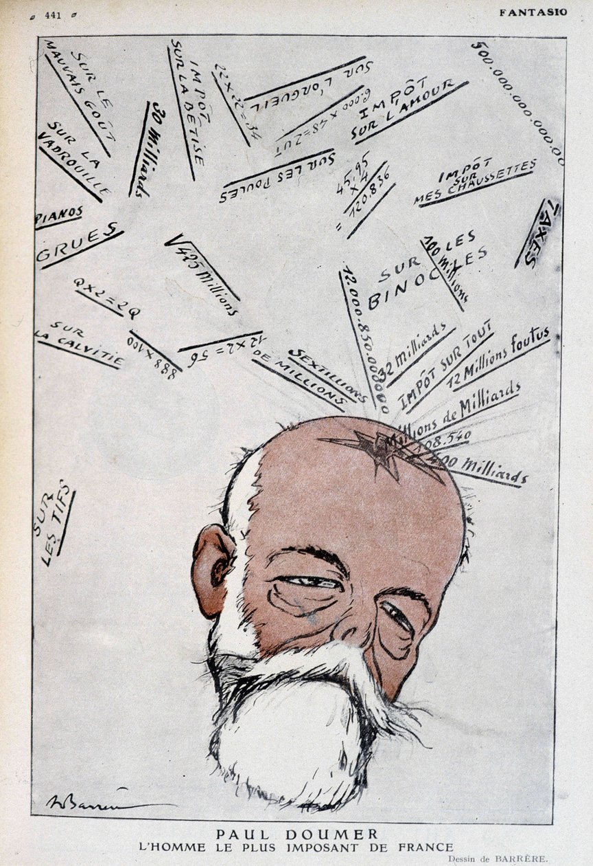 Paul Doumer rajzfilmje – Adrien Barrere (1877-1931) illusztrációja a „Fantasio” című filmben, 1921.05.15. alkotó: Adrien Barrere