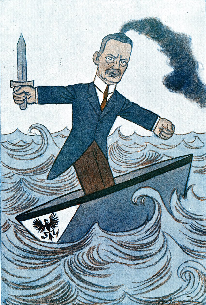 Wilhelm Cuno (1876-1933) rajzfilmje, tengerészeti ügyekért felelős német politikus. Adrien Barrere (1877-1931) rajza a Fantasióból alkotó: Adrien Barrere