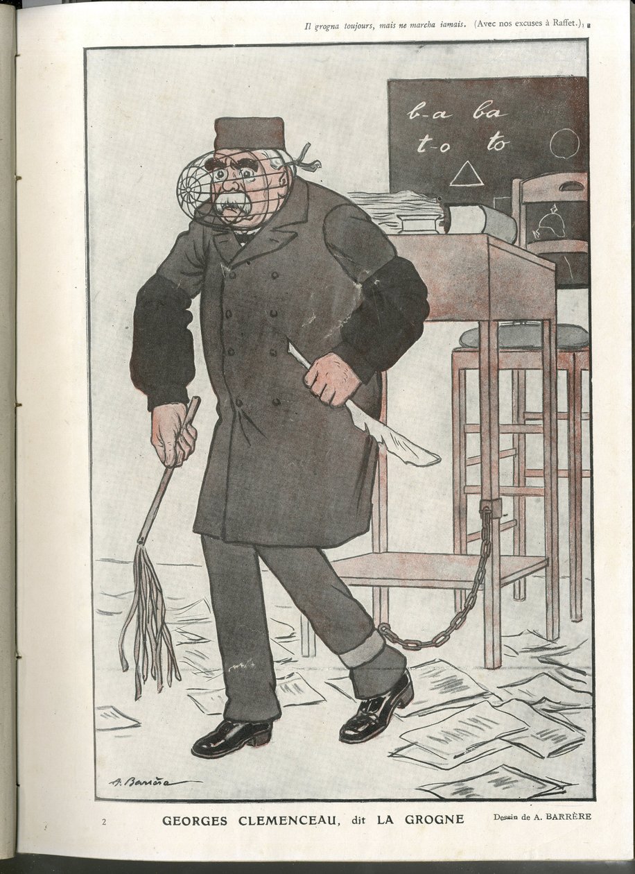 A Barrere (1874-1931) illusztrációja a „Fantasio” című filmben, 01/05/16 - Georges Clemenceau, dit La Grogne - 14-18-as háború, Cenzúra - Clemenceau George alkotó: Adrien Barrere