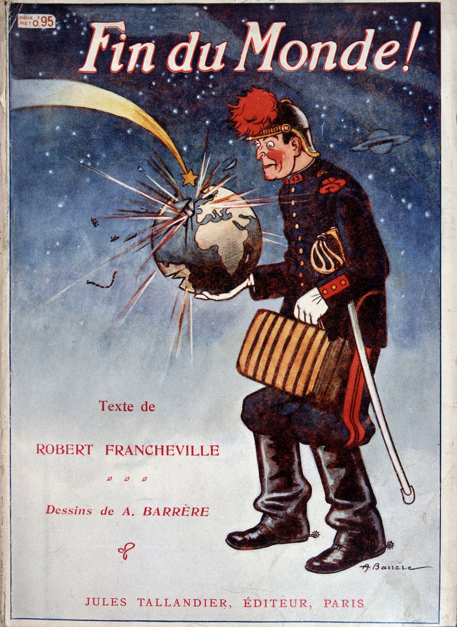 Üstökös ütötte a La terre - Francheville „Világvége” című könyvének borítója, ill. írta: A. Barrere, Tallandier alkotó: Adrien Barrere