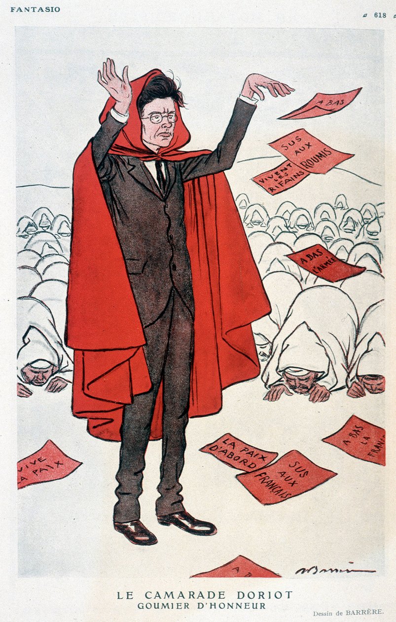 Jacques Doriot elvtárs, tiszteletbeli goumier – Barrère, az 1925.07.07-i „” Fantasio”-ban alkotó: Adrien Barrere