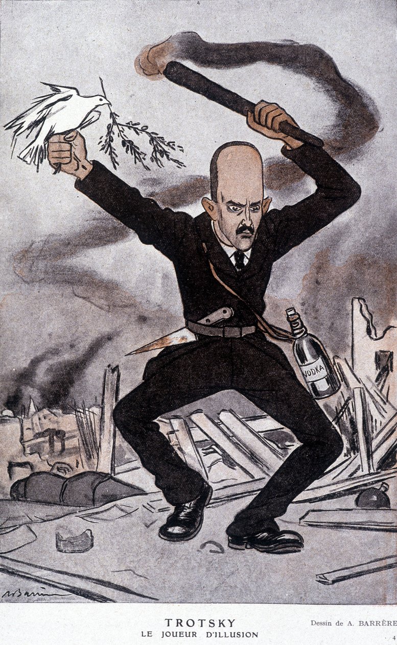 Leon Trockij (Trockij) (1879-1940), az illúziójátékos - Barrère rajzfilmje a „Fantázia” című filmben, 1918.03.15. alkotó: Adrien Barrere
