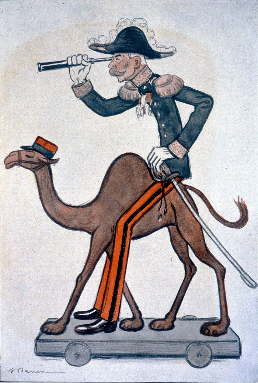 Moulaï - Hubert (Louis-Hubert-Gonzalve) Lyautey (1854-1934), Lyautey rajzfilmje Marokkóban - Barrère, a „Fantasio” című filmben, 1912.06.15. alkotó: Adrien Barrere