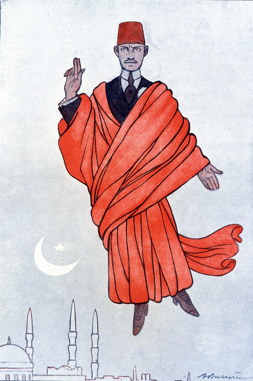 Musztafa Kemal pasa (Kamal Atatürk) portréja alkotó: Adrien Barrere