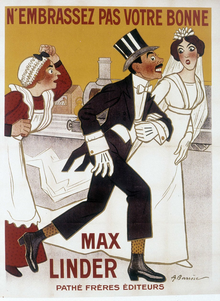 Max Linder plakátja, ill. írta: Barrere alkotó: Adrien Barrere