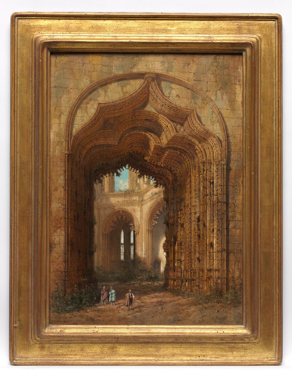 Romos templom, 1840 körül (olaj, tábla) alkotó: Adrien Dauzats