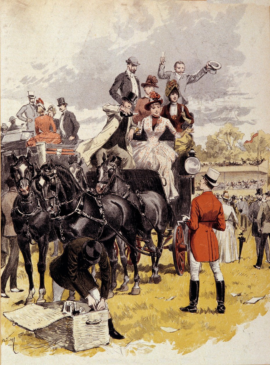 Berny kereszttanfolyama Adrien Marie rajza (1848-1891) 19. századi Párizs, dekoratív művészetek alkotó: Adrien Emmanuel Marie