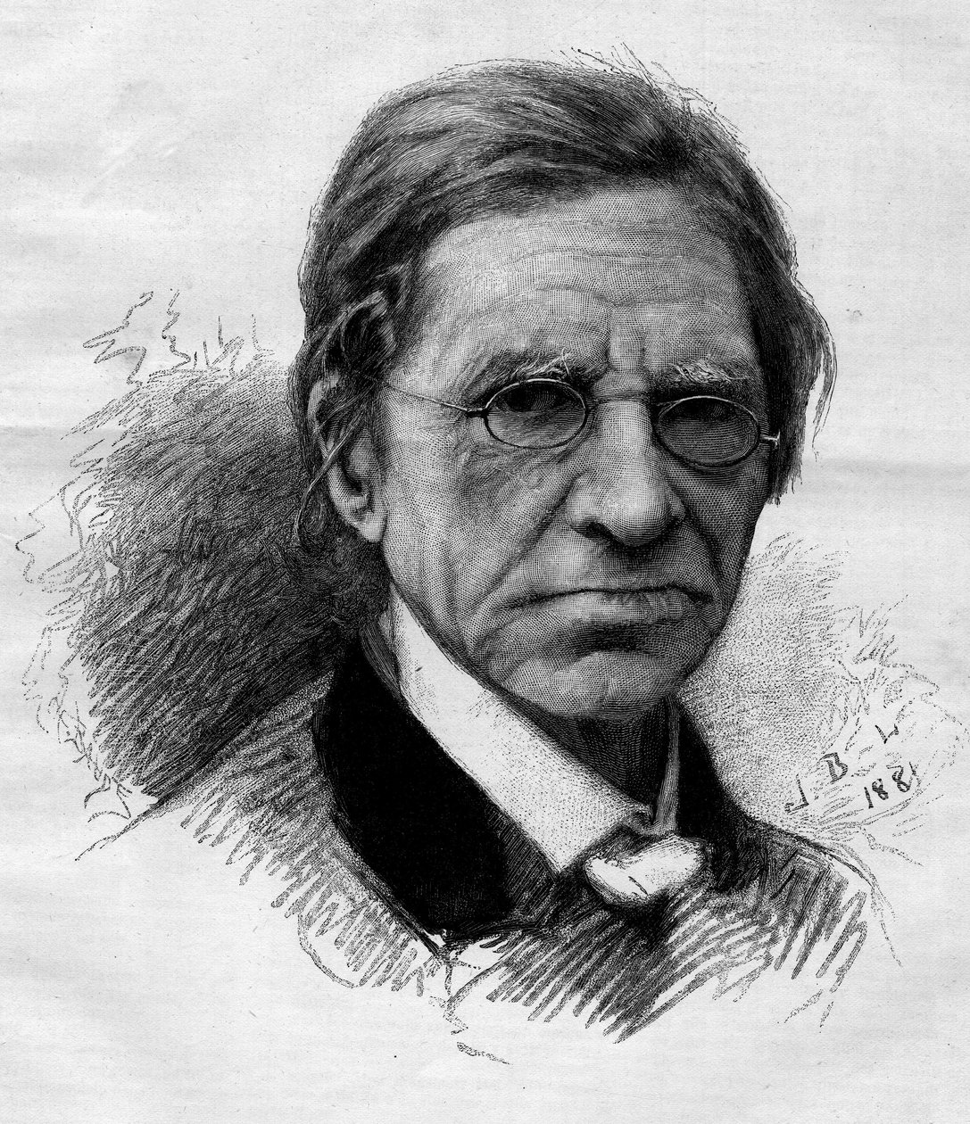 Emile Littre (1801-1881) francia filológus, orvos és politikus portréja. Adrien Marie metszete a „” The Illustrous World” 1263. számában, június 11. alkotó: Adrien Emmanuel Marie
